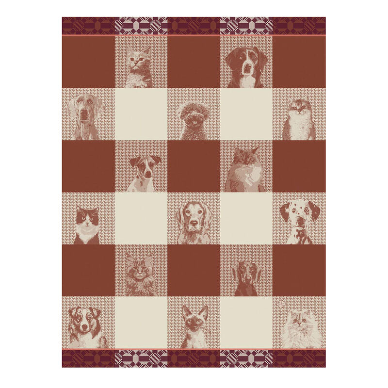Le Jacquard Francais Tea Towel - Truffes -  Brown (Dachsund)