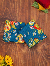 Load image into Gallery viewer, April Cornell - Marguerite Waffle Weave Tea Towel - Teal
