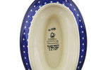 Load image into Gallery viewer, 6&quot; Soap Dish - Polish Pottery -White Polka Dot -Ceramika Artystycgna - UNIKAT
