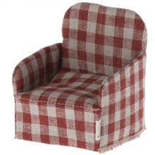 Load image into Gallery viewer, Red Checkered Mouse Armchair- Maileg
