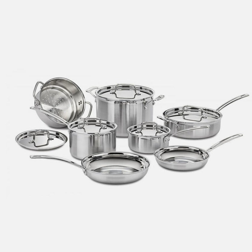 Cuisinart MultiClad Pro Triple Ply Stainless Cookware - 12 Piece Set