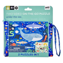 Load image into Gallery viewer, Petit Collage - Two Sided Under The Sea On-The-Go Puzzle
