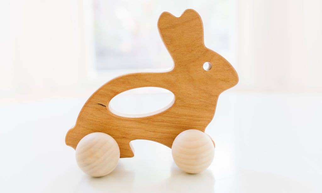 Bannor Toys - Bunny Push Wooden Baby and Kids Toy