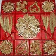 Straw Ornament 45 pc. Set in red box