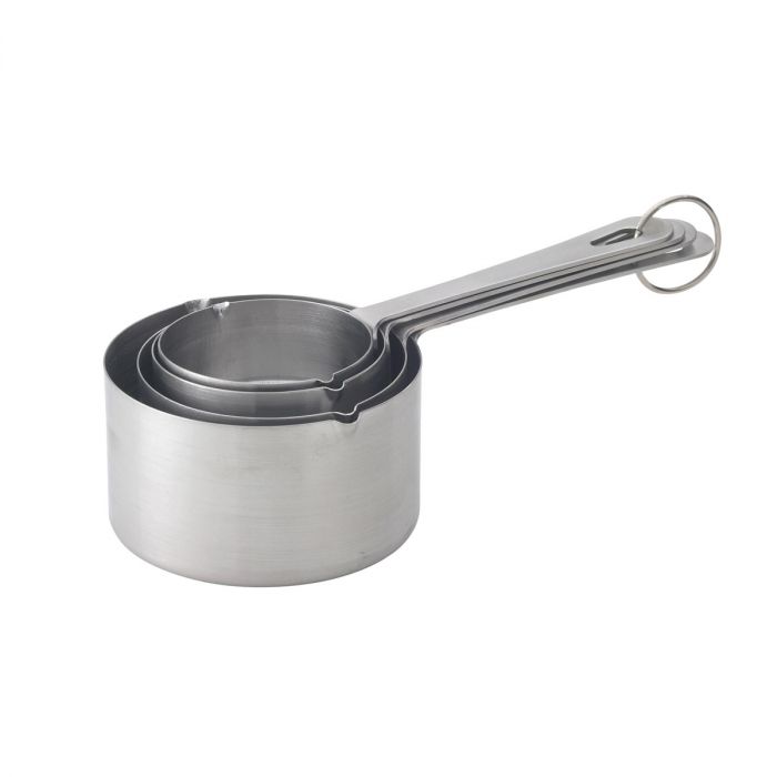 Measuring Cups, Heavy-Weight Stainless Steel, Set/4