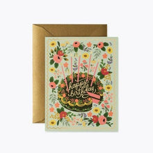 Load image into Gallery viewer, Floral Cake Birthday Card
