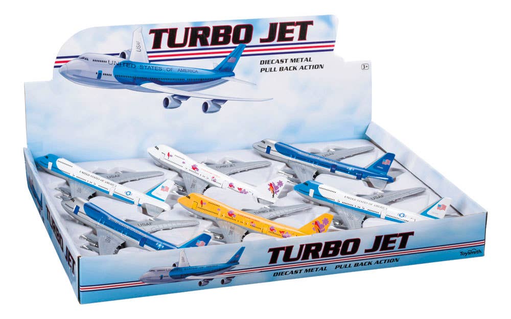 Toysmith - Pull Back Turbo Jets, Die-Cast, Assorted