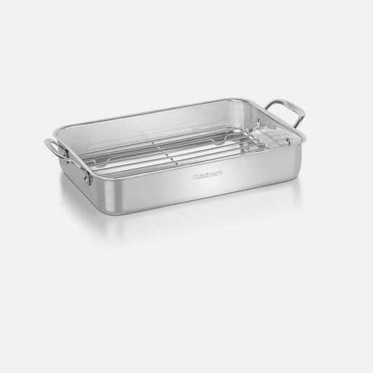 Cuisinart Chef's Classic Stainless Cookware - 14" Lasagna Pan with Stainless Roasting Rack