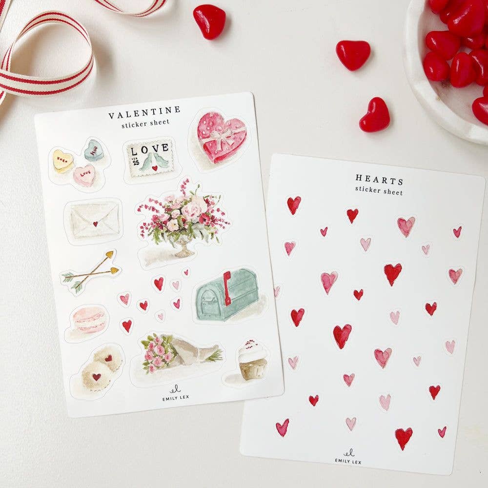 emily lex studio - valentine sticker sheets