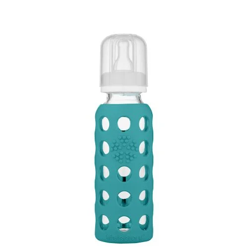 Glass Baby Bottle with Silicone Sleeve - 9oz