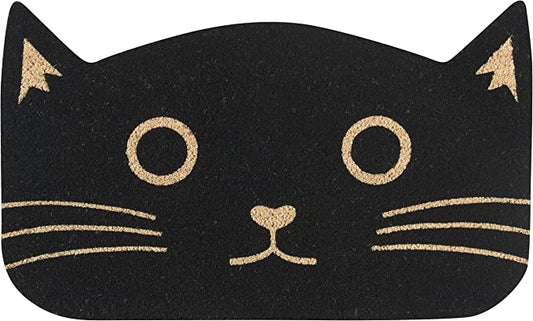 Black Cat Door Mat