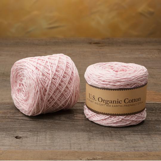 Appalachian Baby - Organic Cotton Sport Weight Yarn, Baby Blush