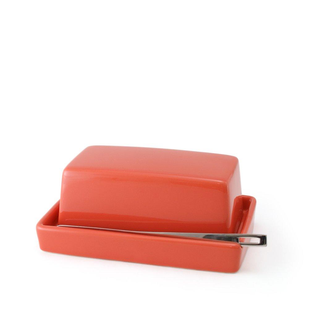Ceramic Butter Dish with Stainless Steel Knife