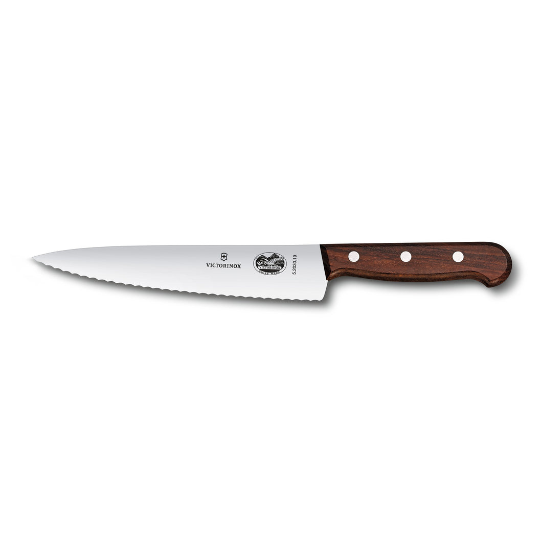 Victorinox - Wood Wavy Serrated Chef's Knife - 7 1/2