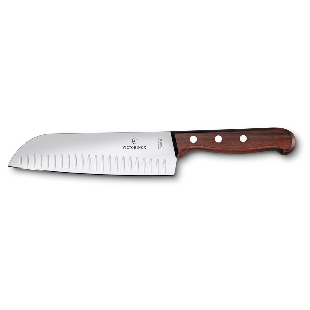Victorinox - Wood Santoku Knife, Granton Blade - 7