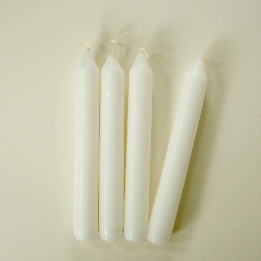 White Crown-Top Candles, Box of 10