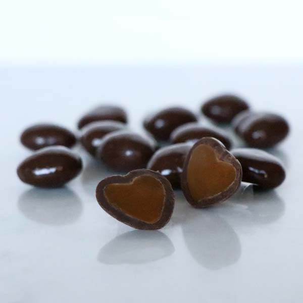 Dark Chocolate Caramel Hearts