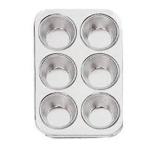 Fox Run Stainless Steel Muffin Pan, 6-Cup
