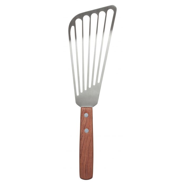 Fish Spatula - Stainless Steel with Wood Handle
