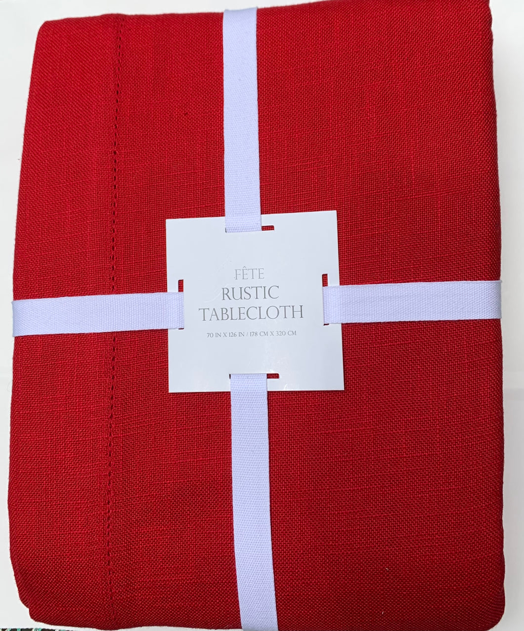 Fête Rustic Tablecloth - Red
