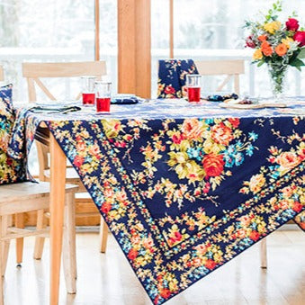  April Cornell Fabric Tablecloth Floral Holiday