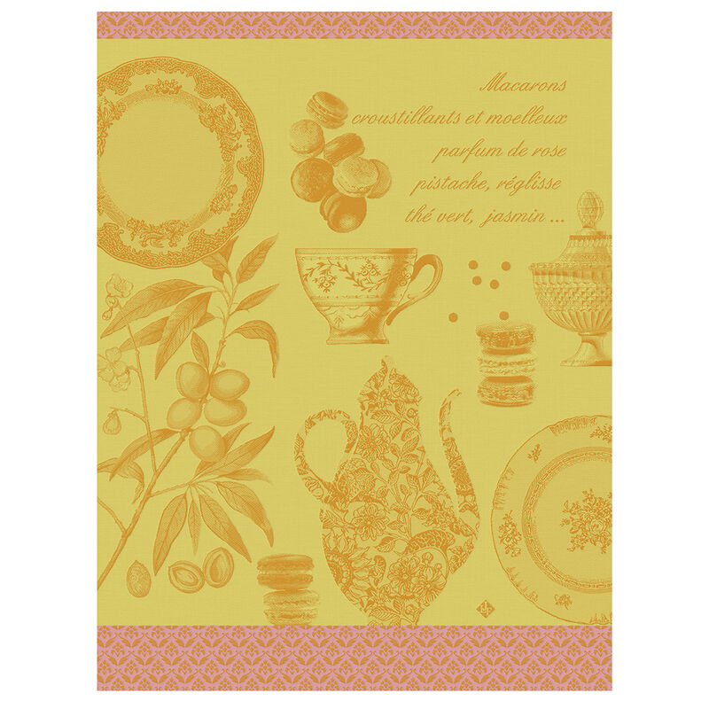 Le Jacquard Francais Tea Towel - Macarons Mango