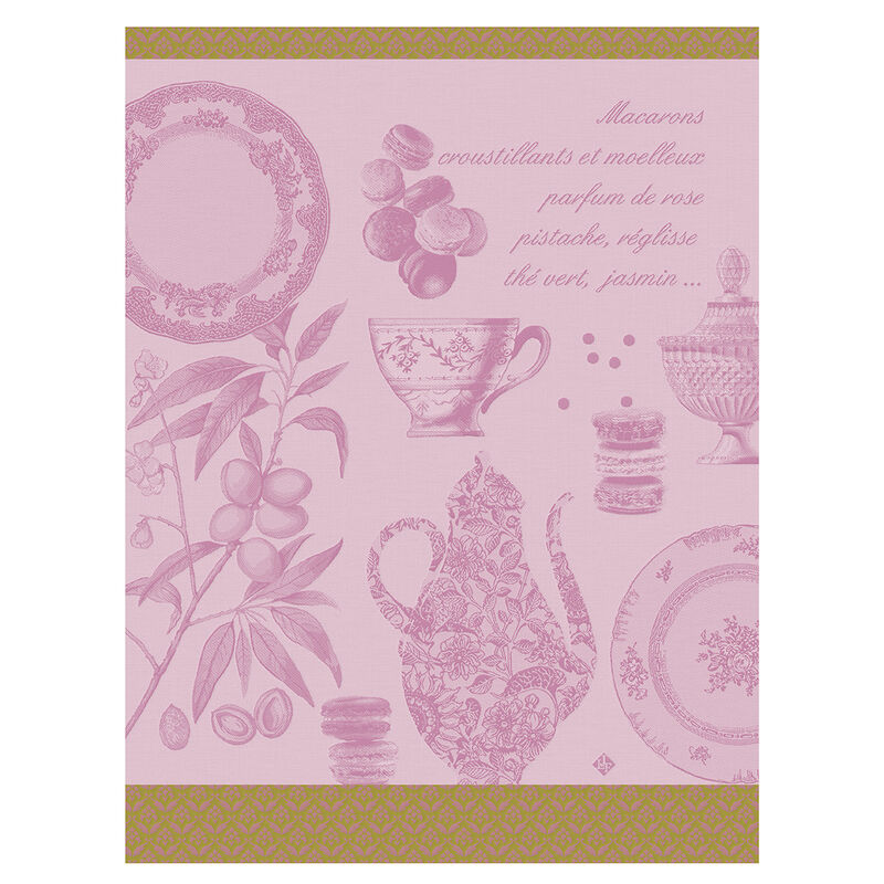 Le Jacquard Francais Tea Towel - Macarons - Rose