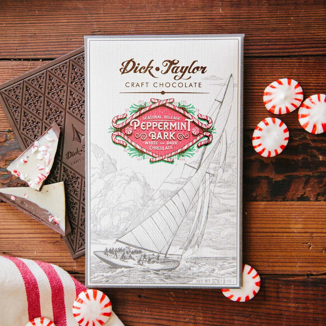Dick Taylor Peppermint Bark Dark & White Chocolate Bar