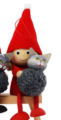 Tomte Girl with Cat
