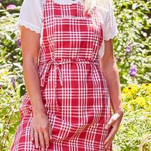 Load image into Gallery viewer, April Cornell Red Berry Plaid Apron
