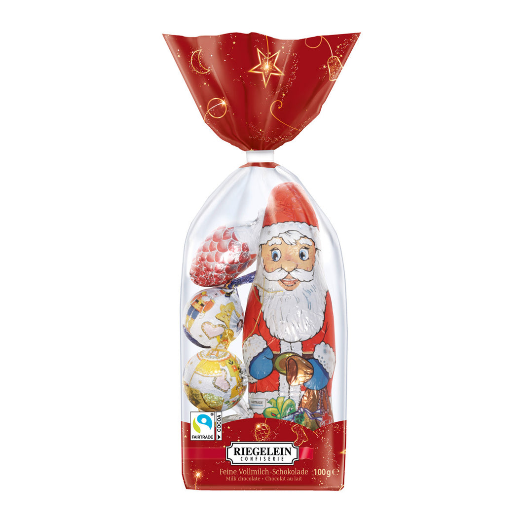 Chocolate Santa and Ornaments