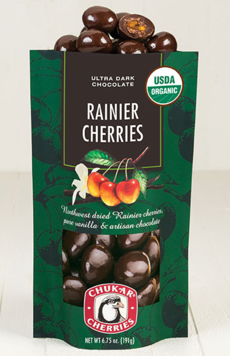 Organic Chocolate Rainier Cherries - Ultra Dark Chocolate