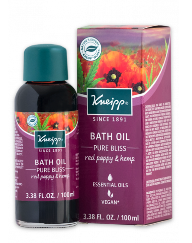 Kneipp Bath Oil -  Pure Bliss Red Poppy and Hemp