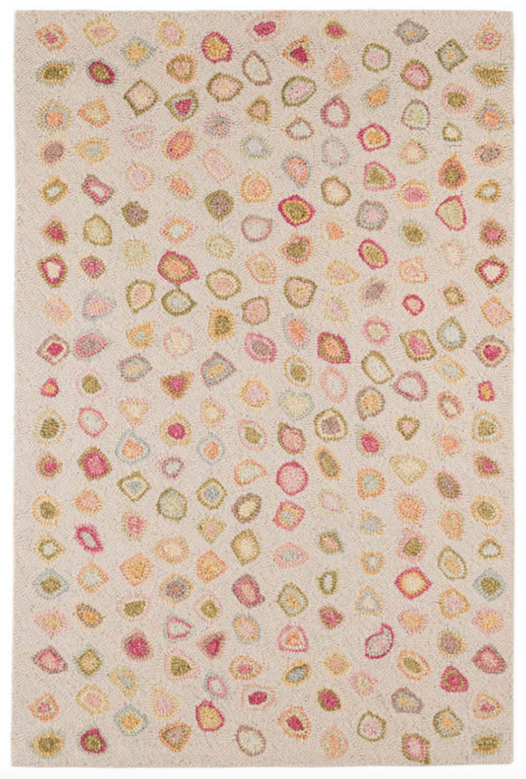 Dash & Albert - Micro Hooked Wool Rug, Cat's Paw Pastel