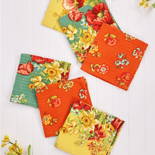 April Cornell Sunshine Patchwork Tea Towels Set of 3 – Pandora's