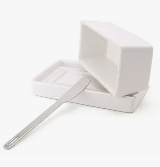 Ceramic Butter Dish with Stainless Steel Knife