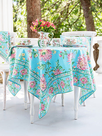 April Cornell - Aqua Chrissy Tablecloth