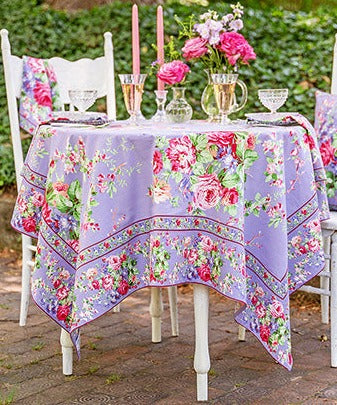 April Cornell – Periwinkle Cottage Rose Tablecloth