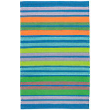Dash & Albert - Woven Cotton Rug, Wavy Stripe Multi