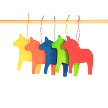 Load image into Gallery viewer, Swedish Wood Dala Horse Ornament
