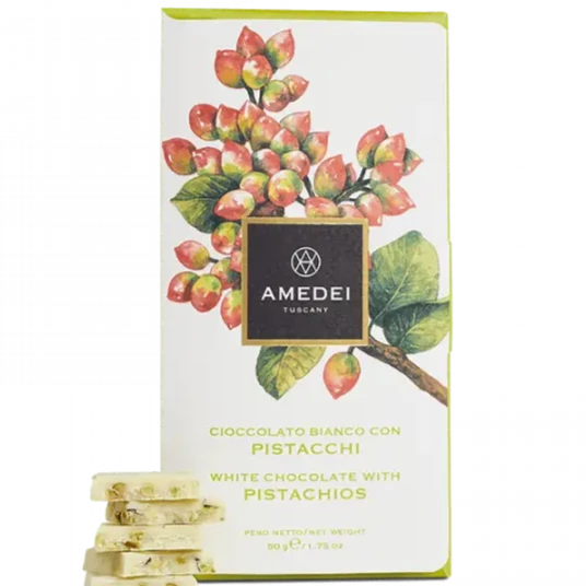 Amedei White Chocolate with Pistachios