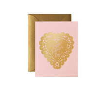 Load image into Gallery viewer, Doily Valentine Card
