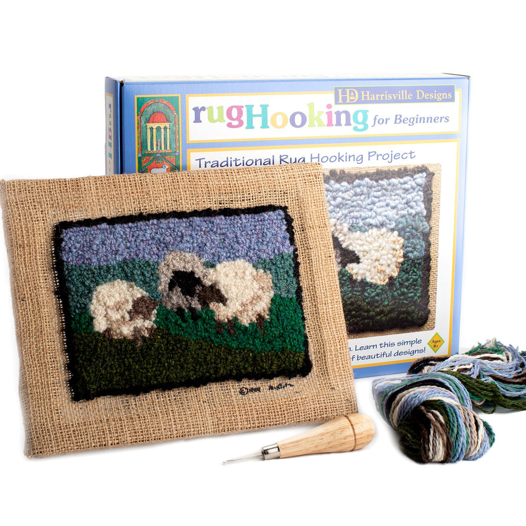 Traditional Sheep Rug Hooking Kit - Friendly Loom