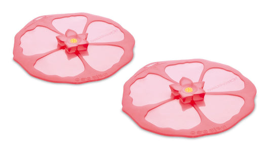 Hibiscus Silicone Drink Covers, Set of 2
