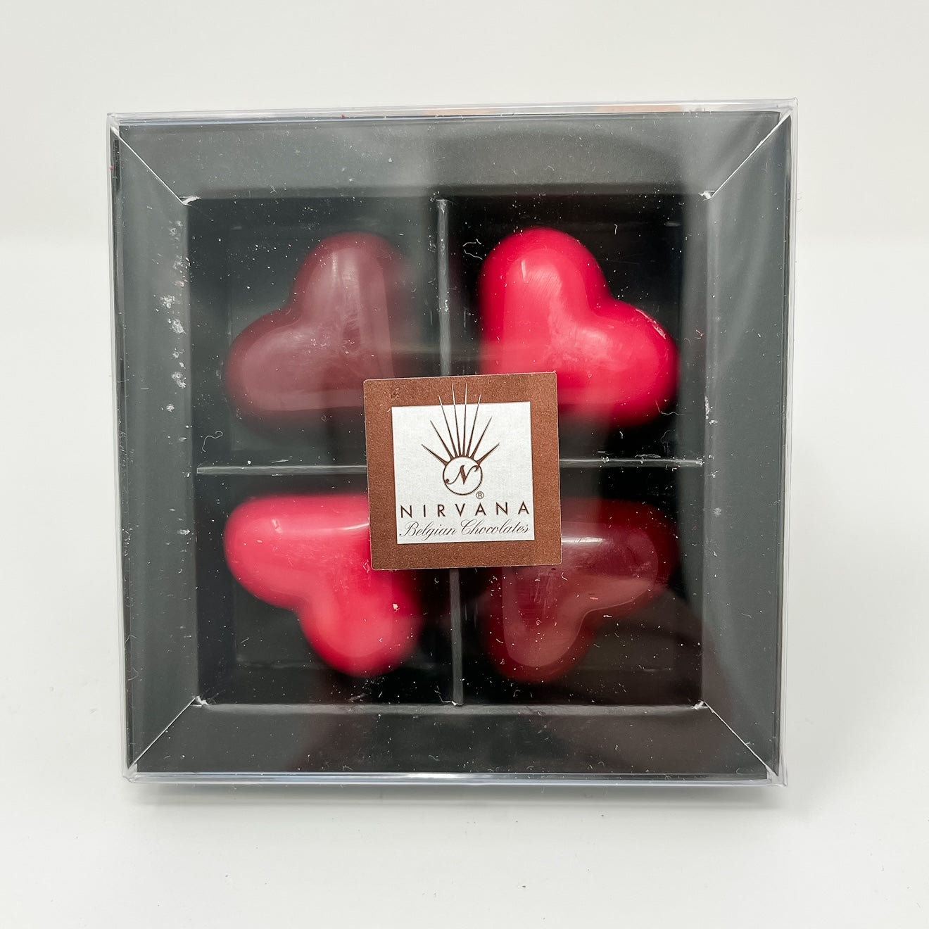 Nirvana Chocolates 4-piece Valentine hearts Gift Box
