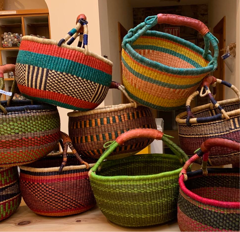 Handwoven Bolga Basket, Large