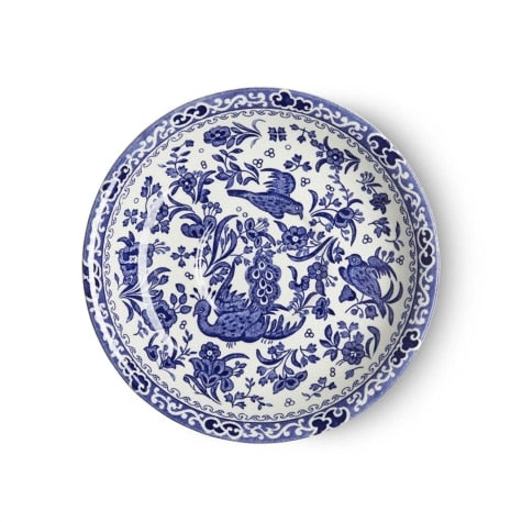 Burleigh Blue Regal Peacock Breakfast Cup and Saucer