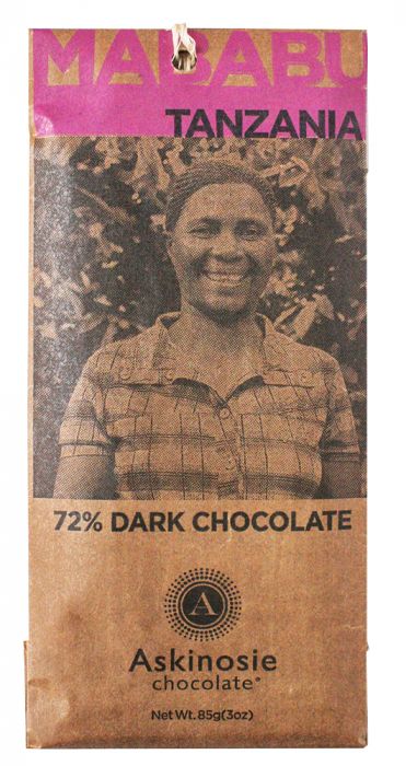 Askinosie Chocolate Bar - 72% Mababu, Tanzania Dark Chocolate Bar