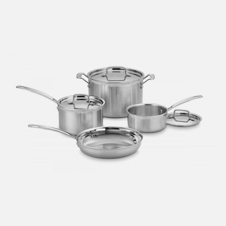 Cuisinart MultiClad Pro Triple Ply Stainless Cookware - 7 Piece Set