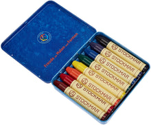Load image into Gallery viewer, Stockmar - Beeswax Stick Crayons (Wachsmalstifte) in Tin, Set of 8
